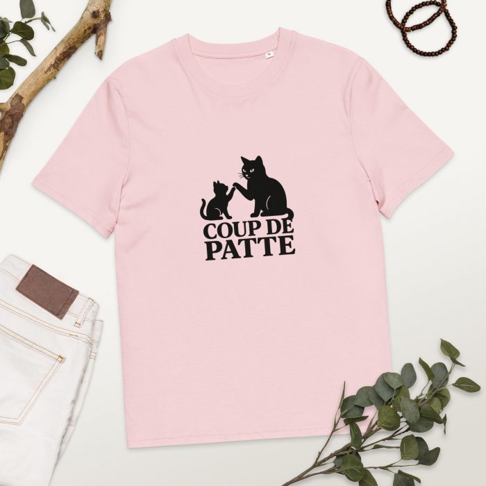🐾 Tee-shirt en coton biologique “Coup de Patte” – Offrez 7 jours de repas à un chat errant – Image 7