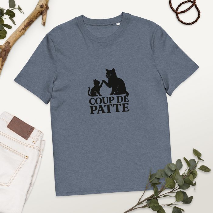 🐾 Tee-shirt en coton biologique “Coup de Patte” – Offrez 7 jours de repas à un chat errant – Image 3