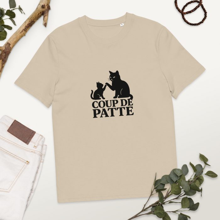 🐾 Tee-shirt en coton biologique “Coup de Patte” – Offrez 7 jours de repas à un chat errant