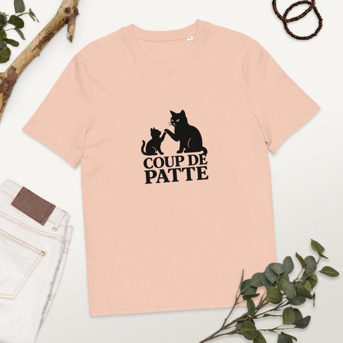 🐾 Tee-shirt en coton biologique “Coup de Patte” – Offrez 7 jours de repas à un chat errant – Image 6