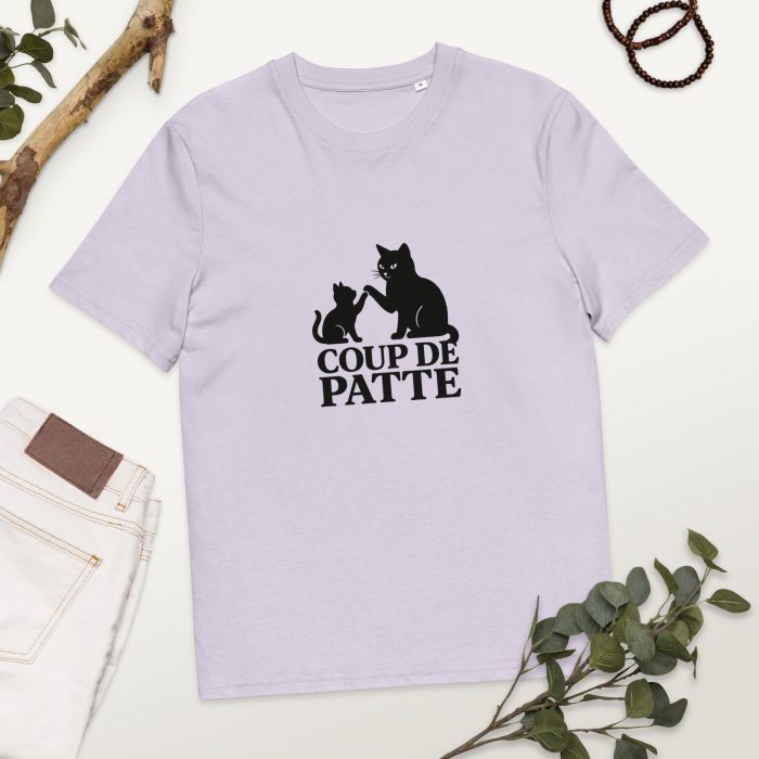 🐾 Tee-shirt en coton biologique “Coup de Patte” – Offrez 7 jours de repas à un chat errant – Image 8