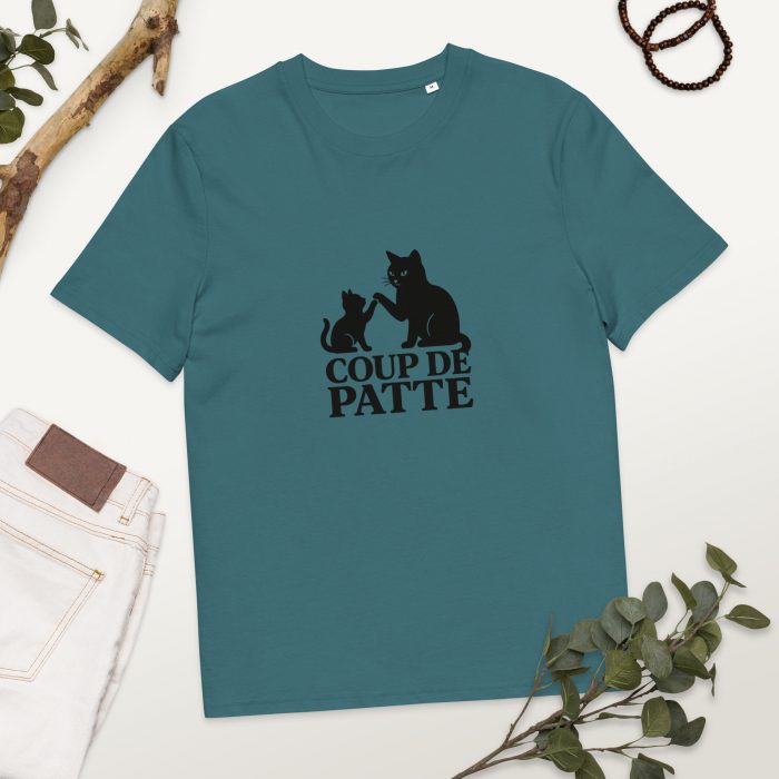 🐾 Tee-shirt en coton biologique “Coup de Patte” – Offrez 7 jours de repas à un chat errant – Image 10